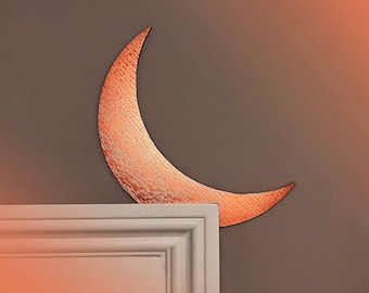 Rose Gold Moon Door Topper, Moon Phases Decor, Moon Boho Decor, Celestial Home Decor, Bohemian Moon Decorations, Crescent Moon Wall Decor