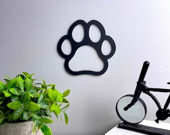 Dog Paw Print Sign, Paw Print Wall Decor, Paw Print Art, Pawprint Decor, 3D Sign