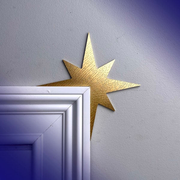 Christmas Star Door Corner Sign, Christmas Decor Decorations, Nativity Star Door Topper, Star of Bethlehem, Merry Christmas Holidays Decor