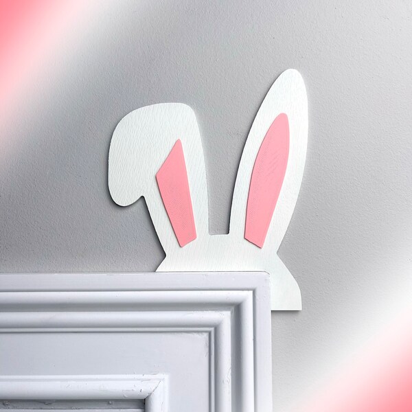 Easter Bunny Ears Door Topper, Easter Door Corner Decor, Bunny Rabbit Decoration, Farmhouse Spring Easter Door Topper, Rabbit Ears Decor