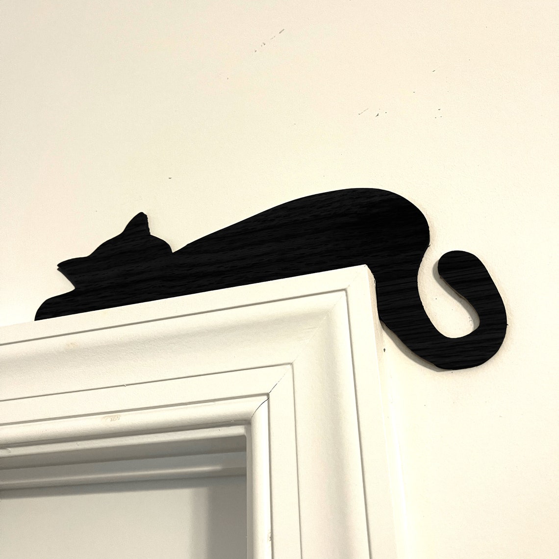 Sleepy Cat Door Topper Cat Door Frame Corner Decor Cat Etsy