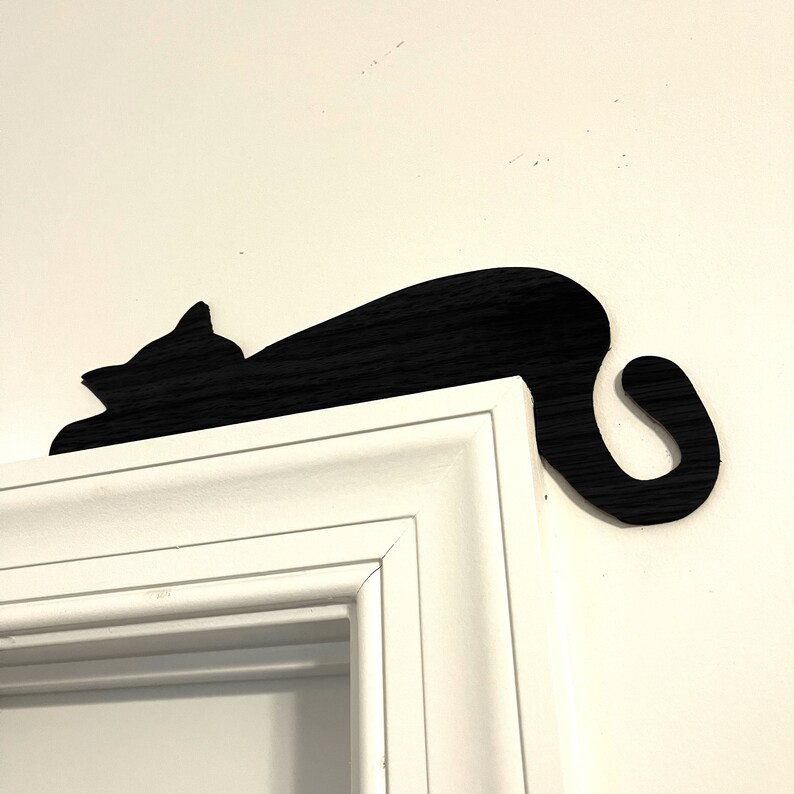 Sleepy Cat Door Topper Cat Door Frame Corner Decor Cat Etsy