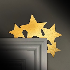 Stars Door Topper, Stars Door Corner Decor, Gold Silver Stars Room Decor, Boho Home Decor, Celestial Galaxy Constellation Decor