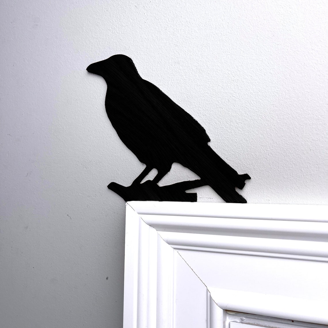 Black Crow Door Topper Raven Crow Decor Halloween Decor Etsy