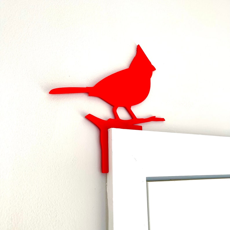Cardinal Door Topper Cardinal Door Frame Corner Decor Etsy