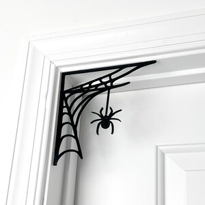 Halloween Spooky Web with Spider Door Corner Decor, Creepy Spider Webs Decor, Crawling Spiders Web Decorations, Spiderweb Halloween Gift image 7