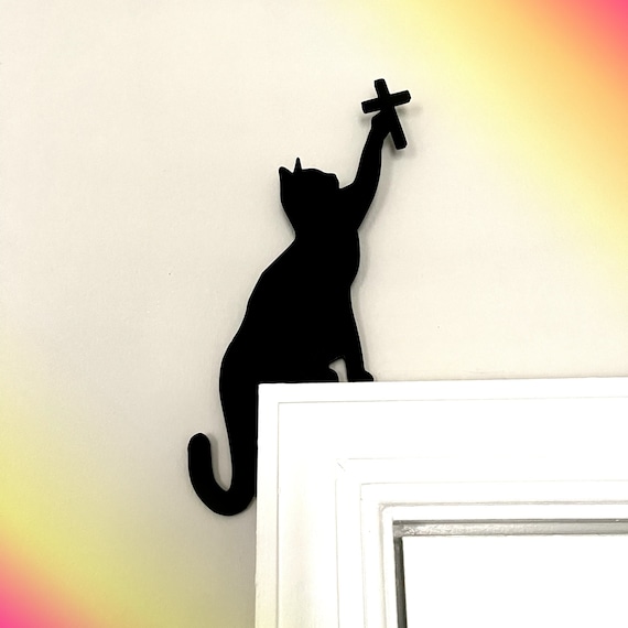 Cat Cross Door Topper Cat Door Frame Corner Decor Cat Window Etsy