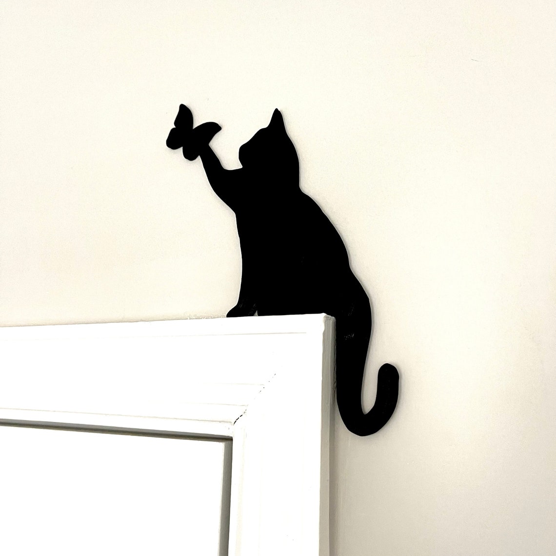 Cat Butterfly Door Topper Cat Door Frame Corner Decor Cat Etsy
