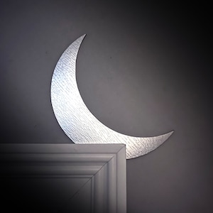 Silver Moon Door Topper, Boho Moon Decor, Phases of the Moon Decor, Moon Door Corner, Celestial Home Decor, Bohemian Decor