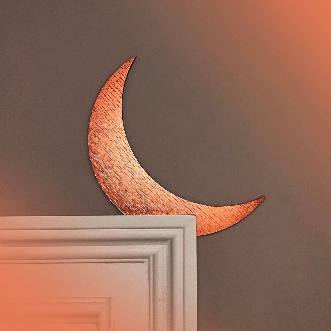 Rose Gold Moon Door Topper, Moon Phases Decor, Moon Boho Decor