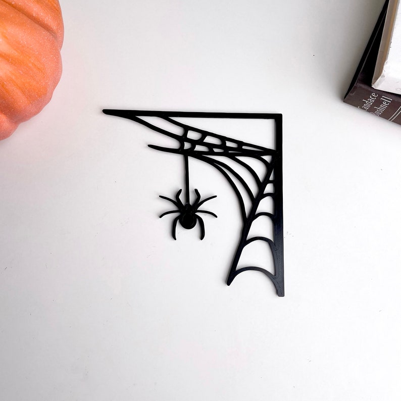 Halloween Spooky Web with Spider Door Corner Decor, Creepy Spider Webs Decor, Crawling Spiders Web Decorations, Spiderweb Halloween Gift image 6