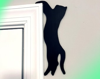 Hanging Cat Door Topper Wall Decor, Cat Door Frame, Cat Corner Door Decorations, Cat Window Corner Decor, Gift for Cat Lovers