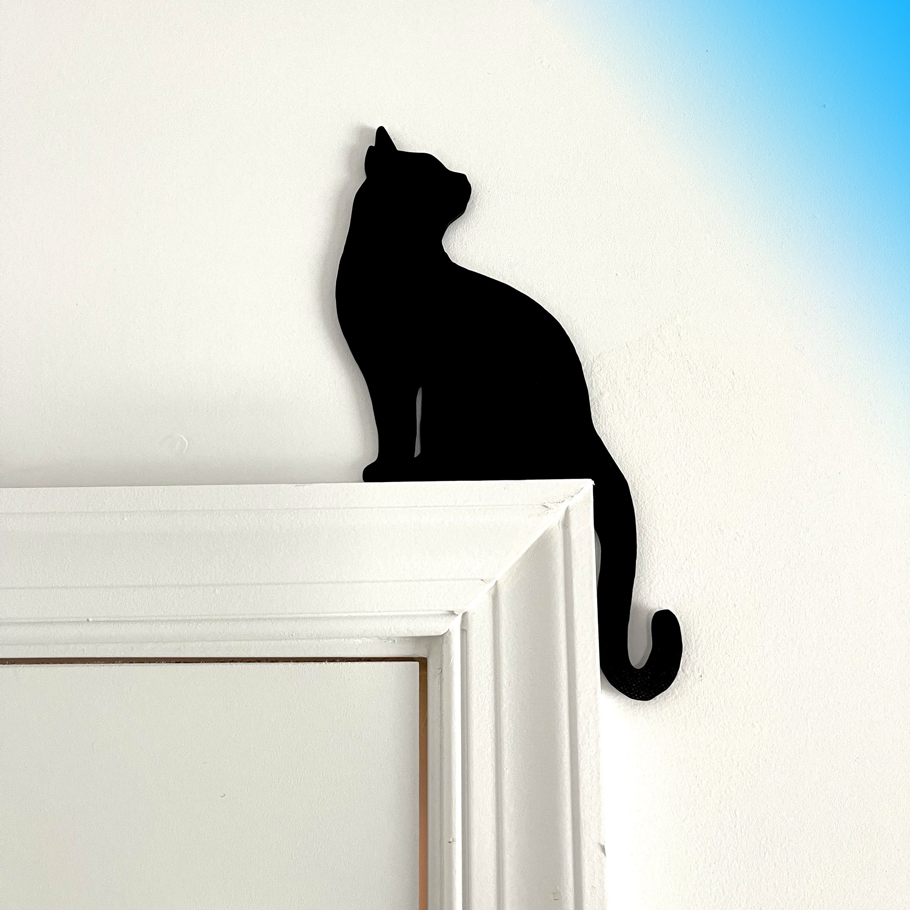 Cat Sitting Door Corner Etsy