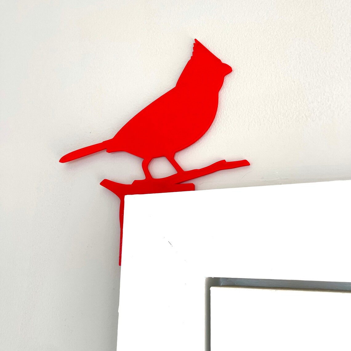 Cardinal Door Topper Cardinal Door Frame Corner Decor Etsy