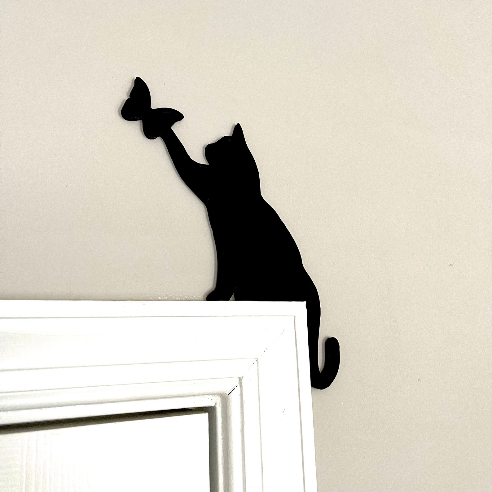 Cat Butterfly Door Topper Cat Door Frame Corner Decor Cat Etsy