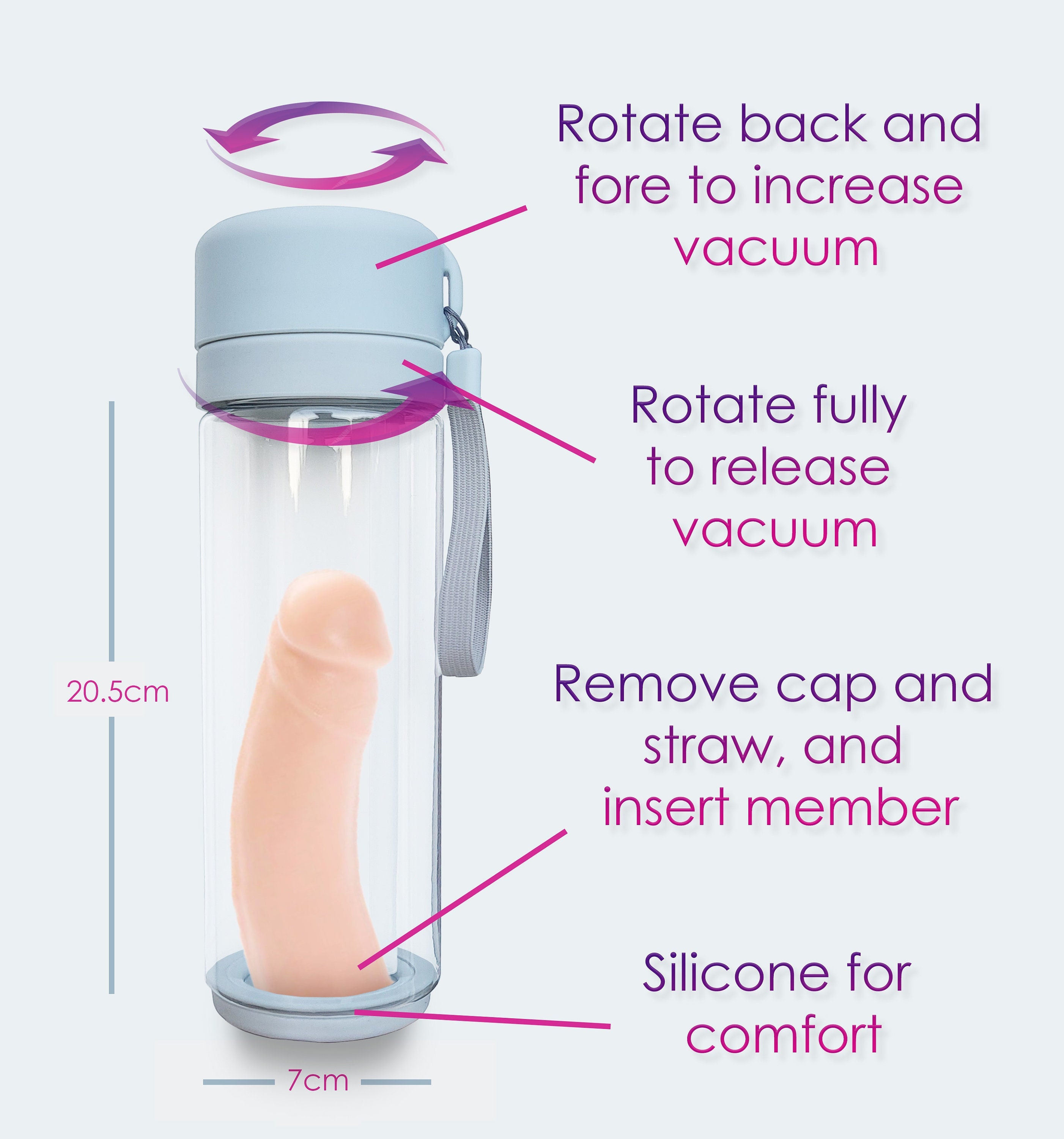 Penis Pump Travel Pump Discreet Appearance