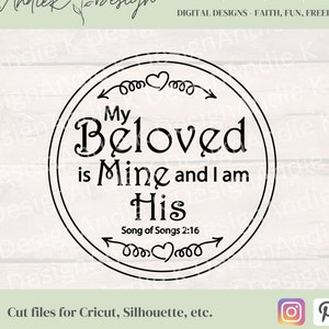 Cantar de los Cantares 2:16 svg-Amado svg-Escritura svg-Yo soy Suyo SVG-Religioso svg-Versículo cristiano svg-Amor svg-San Valentín svg-Granja svg