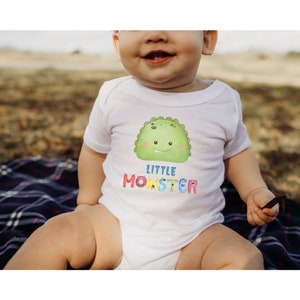 Little Green Monster Baby Infant Fine Jersey Bodysuit, Cute Baby Shower Gift, Funny Baby Onesie, Adorable Green Baby Monster Outfit