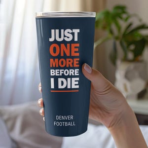 Denver Broncos Football Tumbler, Funny Gift, Tumbler, Broncos 20oz Travel Coffee Mug Broncos Fan Tumbler Cup Stainless Lover Merch Gift