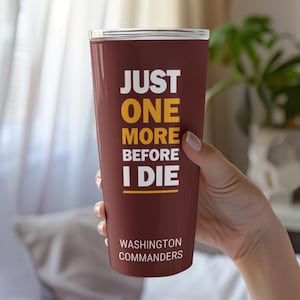 Washington Commanders Football Tumbler, Funny Gift, Tumbler, Commanders 20 Travel Coffee Mug Commanders Fan Tumbler Cup Stainless Merch Gift