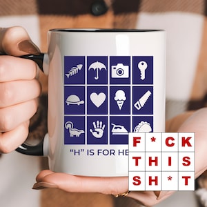 A Hidden Message Mug Funny Adult Coffee Cup, Sarcastic Coworker Christmas Gift