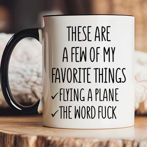 AIRPLANE Lover Pilot Coffee Mug Pilot Funny Mug Flying Plane Gift Pilot Coffee Cup Gift for Him Pilot Love Flying Sarcastic Adult Sarcastic