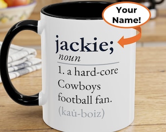 Dallas Cowboys Personalized Coffee Mug Cowboys Fan Gift - Customized Football Cup