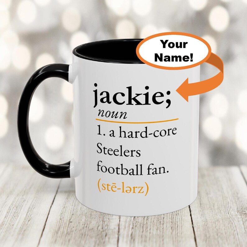 Pittsburgh Steelers Personalized Coffee Mug Steelers Fan Gift - Customized Steelers Football Cup Hardcore Fan Steeler Merch Custom Mug image 9