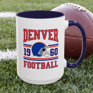 DENVER BRONCOS Coffee Mug Vintage Gift Broncos Football Retro 1960 Mug Broncos Cup Mug Gift Coffee Cup Broncos NFL Merch Fan Gift Mug Fan