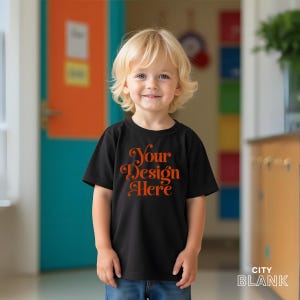 Gildan 5000B Mockup, Back to School Kids T-Shirt Mockup, Kid T-shirt Mockups, PNG File, Mockups kid, Black Tee Mockup, Single Kid Mockups