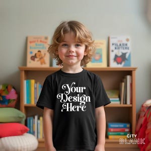 Gildan 5000B Mockup, Back to School Kids T-Shirt Mockup, Kid T-shirt Mockups, PNG File, Mockups kid, Black Tee Mockup, Single Kid Mockups