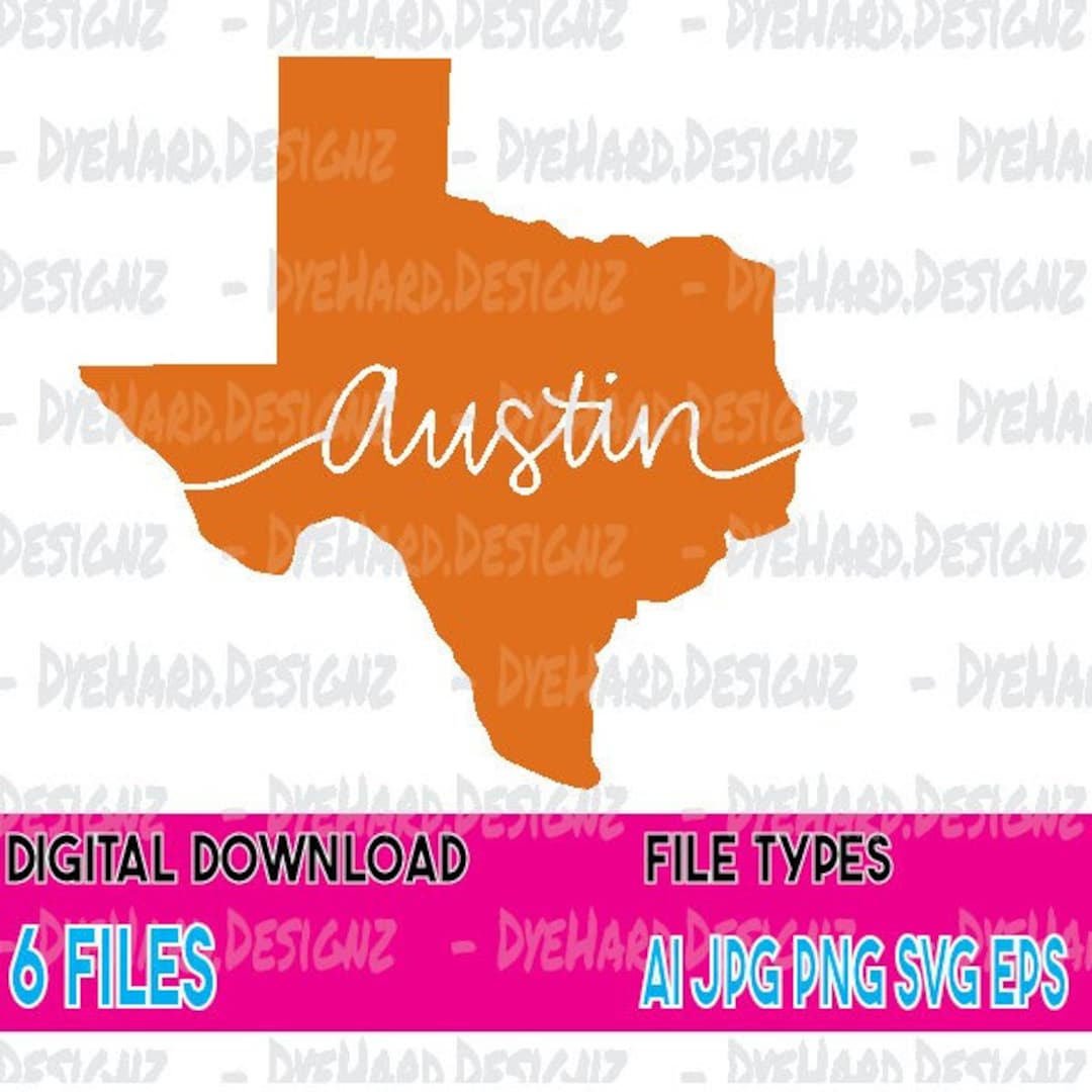 Austin City Design Download, Texas Silhouette, Texas Shape Svg , Ai ...