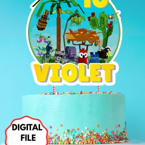 Grow a Garden Roblox Cake Topper Custom Printable Birthday Decoration