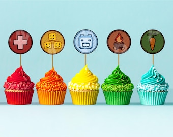 99 Nights Roblox Cupcake Toppers: Printable Party Decorations (Digital Download)