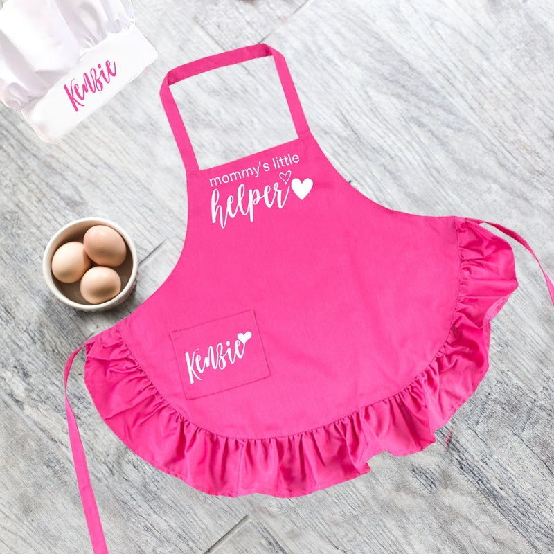 Pink Ruffle Apron - Etsy