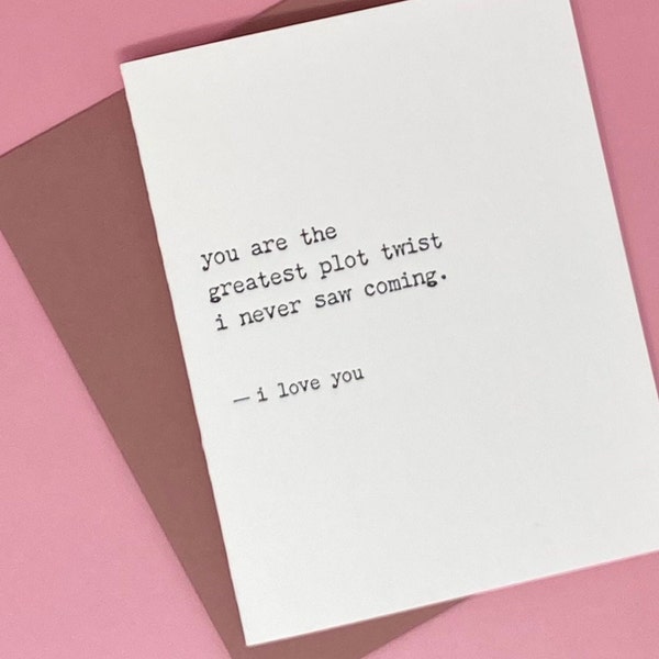 Plot twist // Letterpress // Love Card