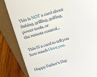 Letterpress Father's Day Card // Unique card for Dad