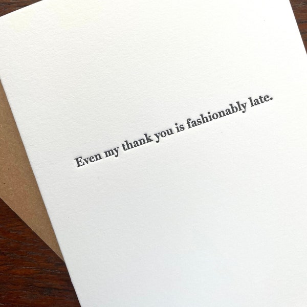 Late Thank You Wedding Cards Etsy