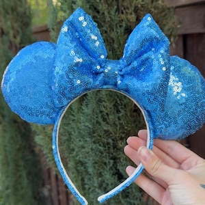 Blue Sequin Mouse Ears / Blue Disney Ears
