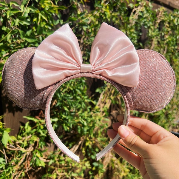 Pink Glittery Disney Ears / Pink Mickey Ears