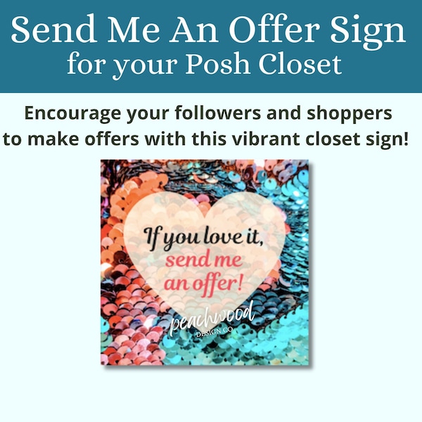 Closet Sign for Poshmark - Send Me An Offer