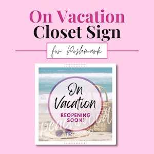 Vacation Sign for Poshmark - Beach Theme (Digital Download)