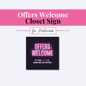 Letrero para armario de Poshmark: Se aceptan ofertas (Descarga digital)
