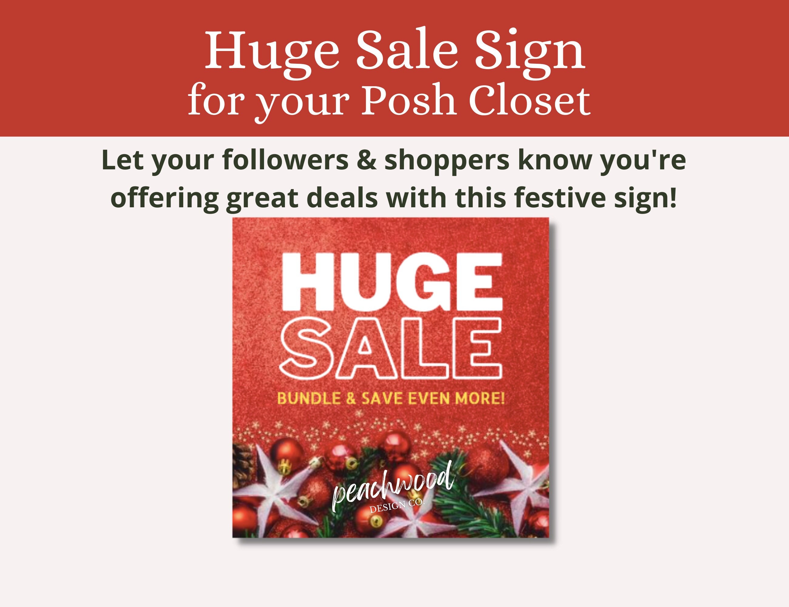 Closet Sign Sale Sign for Poshmark Huge Sale 