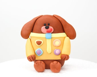 Duggee Inspired Cartoon Dog Animal Cake Topper Perfect for Cartoon Themed Boy and Girl Birthday Party