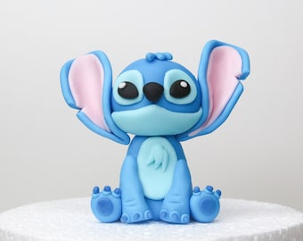 Cartoon Character Stitch Angel Inspired Cake Topper for Baby Boy and Girl Cartoon Themed Birthday Celebrations