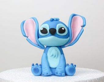 Cartoon Character Stitch Angel Inspired Cake Topper for Baby Boy and Girl Cartoon Themed Birthday Celebrations