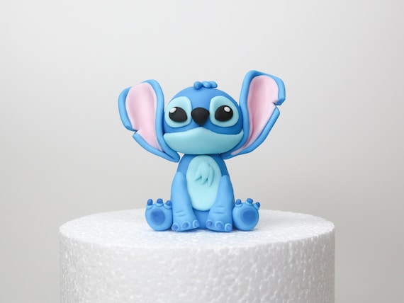 Edible Fondant Stitch Face Cake Topper Fondant Sugar Paste Decorations