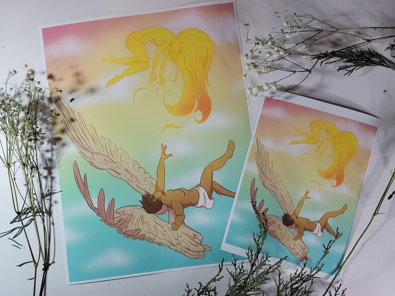 Icarus and the Sun Art Print - Etsy