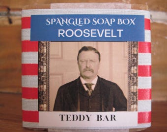 Theodore Roosevelt Soap - Teddy Bar - Patriotic Gift - USA 250 - Teddy Roosevelt